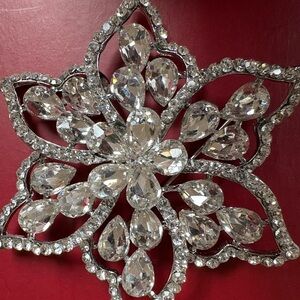 Sparkling Rhinestones Statement Brooch
